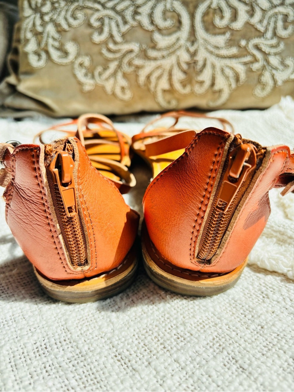 American Eagle Outfitters Brown Wrap-Strap Gladiator Sandals - Picture 5 of 8